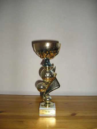 Pohár za 2. místo ve 2. karvinské futsalové lize 2007 / 2008